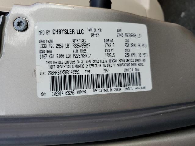 Photo 13 VIN: 2A8HR64X58R148951 - CHRYSLER MINIVAN 