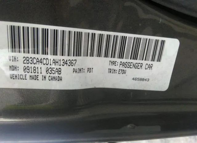 Photo 8 VIN: 2B3CA4CD1AH134367 - DODGE CHARGER 