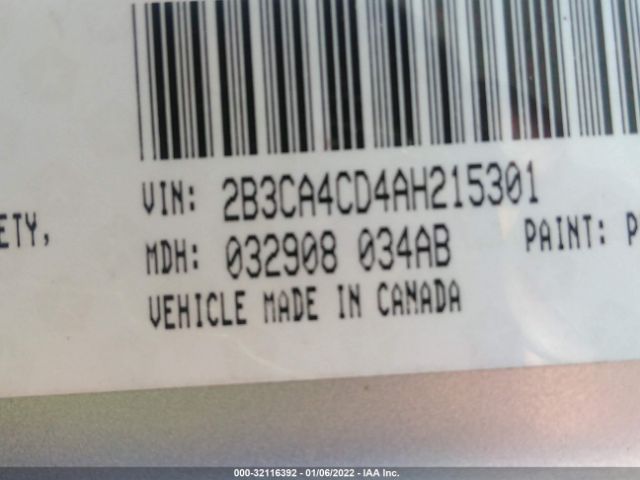 Photo 8 VIN: 2B3CA4CD4AH215301 - DODGE CHARGER 