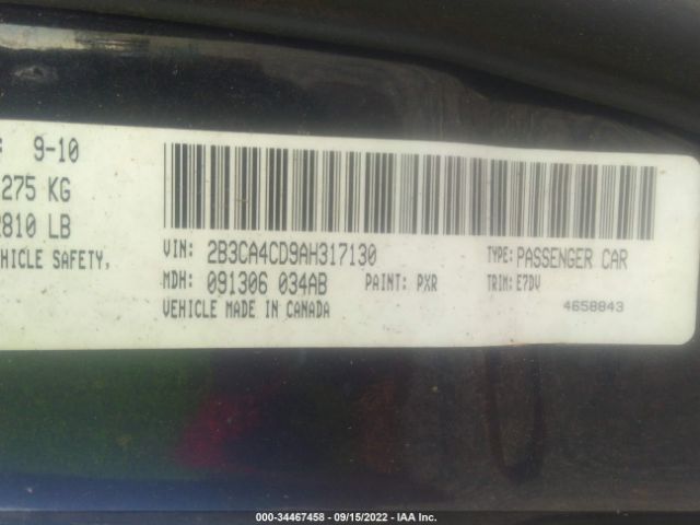 Photo 8 VIN: 2B3CA4CD9AH317130 - DODGE CHARGER 