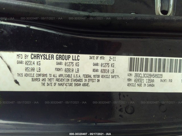 Photo 8 VIN: 2B3CL3CG2BH509229 - DODGE CHARGER 