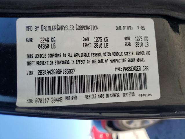 Photo 11 VIN: 2B3KA43G06H185937 - DODGE CHARGER SE 