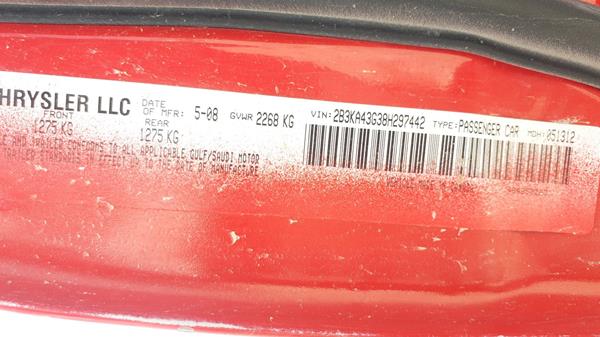 Photo 1 VIN: 2B3KA43G38H297442 - DODGE CHARGER 