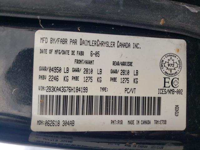 Photo 11 VIN: 2B3KA43G76H184199 - DODGE CHARGER SE 