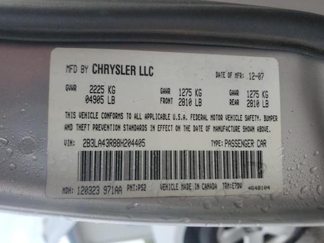 Photo 11 VIN: 2B3LA43R88H204405 - DODGE CHARGER 