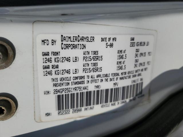 Photo 12 VIN: 2B4GP25G1YR791441 - DODGE CARAVAN 