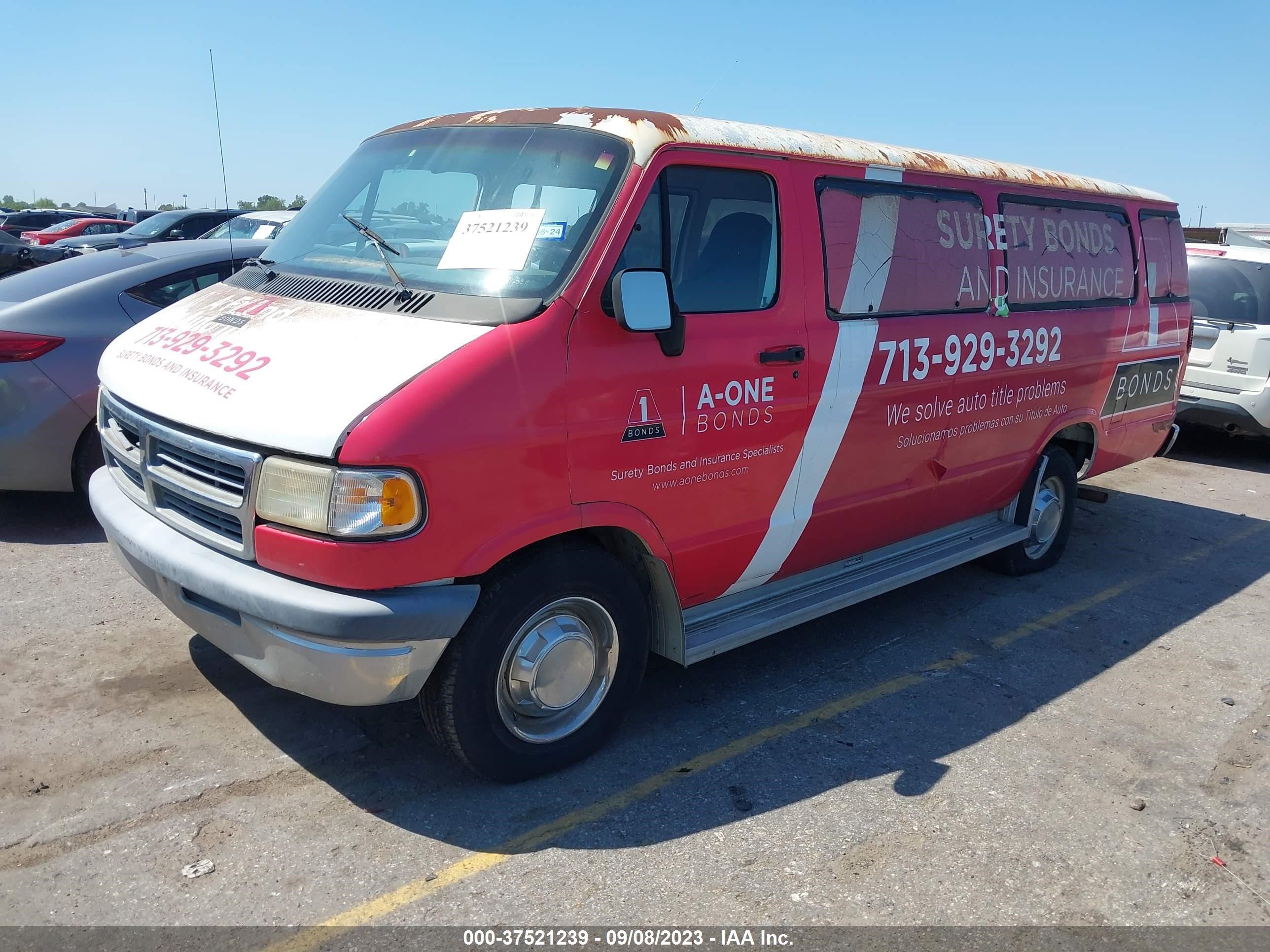 Photo 1 VIN: 2B5WB35Z3RK133627 - DODGE RAM VAN 