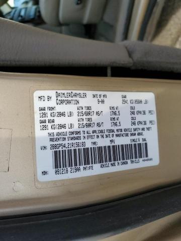 Photo 12 VIN: 2B8GP54L21R156183 - DODGE CARAVAN 