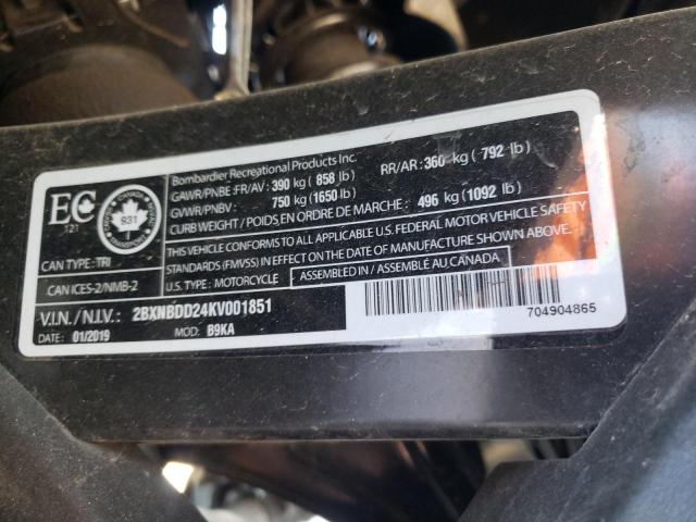 Photo 9 VIN: 2BXNBDD24KV001851 - CAN-AM SPYDER ROA 