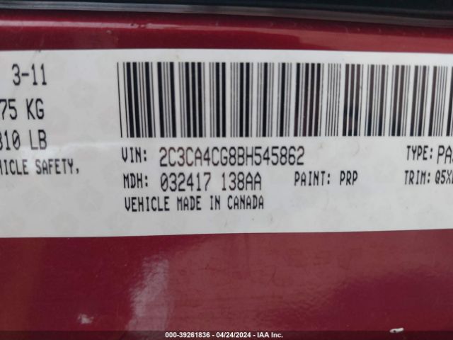 Photo 8 VIN: 2C3CA4CG8BH545862 - CHRYSLER 300 