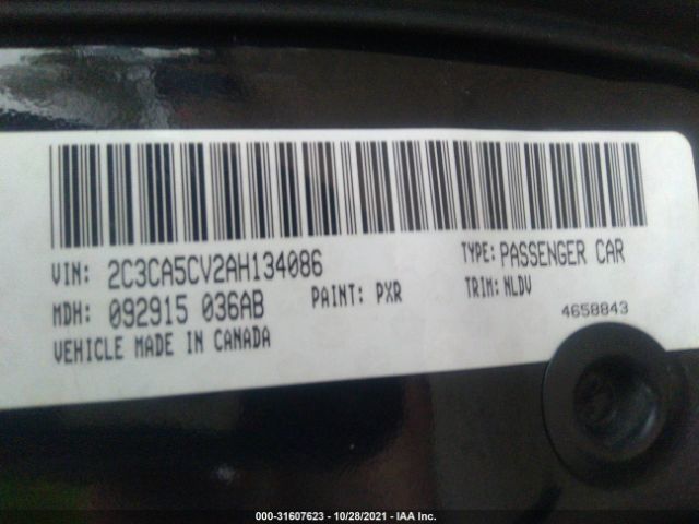 Photo 8 VIN: 2C3CA5CV2AH134086 - CHRYSLER 300 