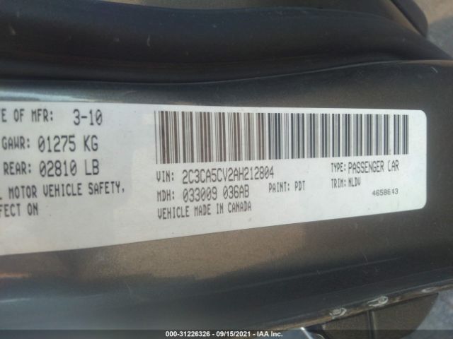 Photo 8 VIN: 2C3CA5CV2AH212804 - CHRYSLER 300 