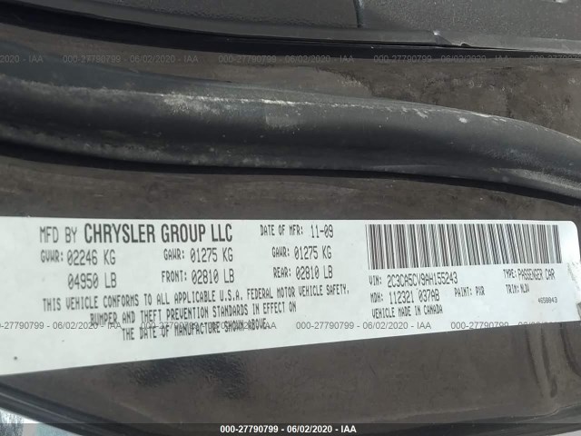 Photo 8 VIN: 2C3CA5CV9AH155243 - CHRYSLER 300 