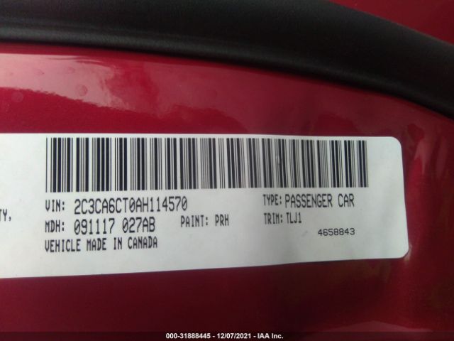 Photo 8 VIN: 2C3CA6CT0AH114570 - CHRYSLER 300 