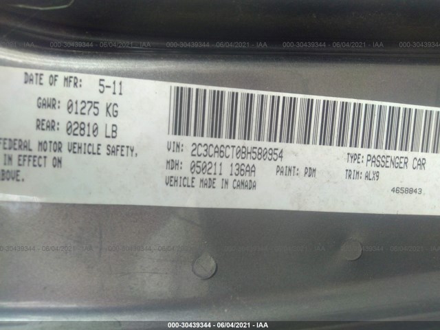 Photo 8 VIN: 2C3CA6CT0BH580954 - CHRYSLER 300 