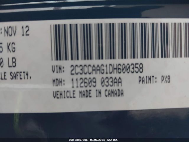 Photo 8 VIN: 2C3CCAAG1DH600358 - CHRYSLER 300 