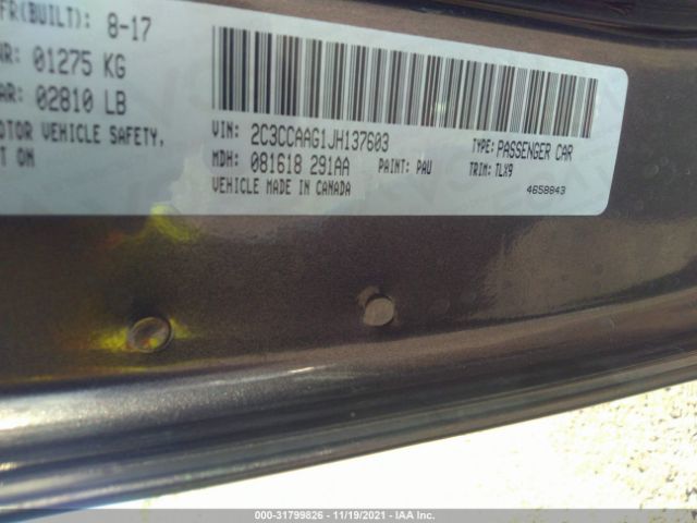 Photo 8 VIN: 2C3CCAAG1JH137603 - CHRYSLER 300 