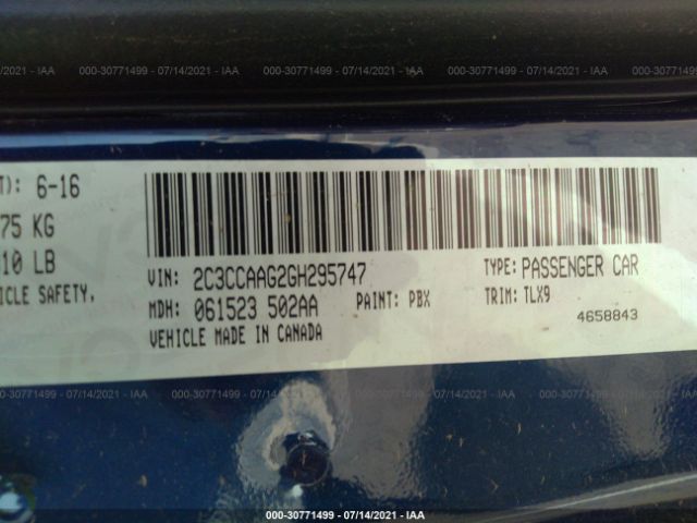 Photo 8 VIN: 2C3CCAAG2GH295747 - CHRYSLER 300 