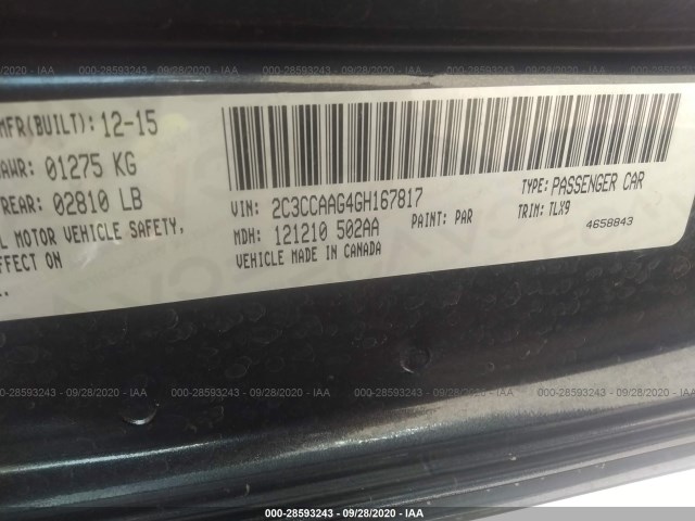 Photo 8 VIN: 2C3CCAAG4GH167817 - CHRYSLER 300 