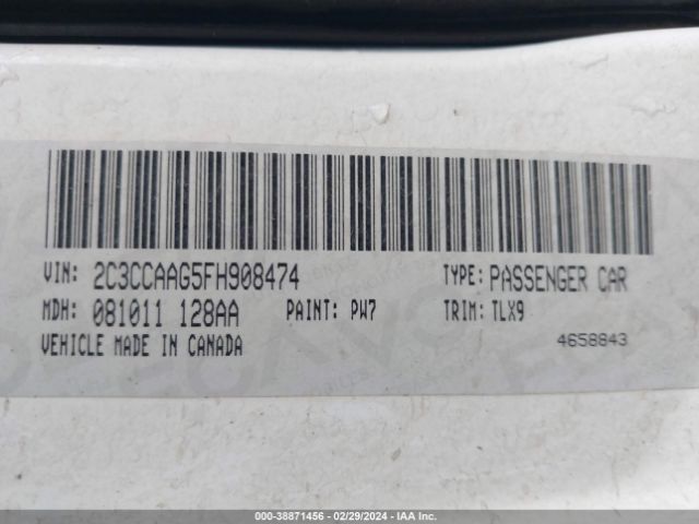 Photo 8 VIN: 2C3CCAAG5FH908474 - CHRYSLER 300 