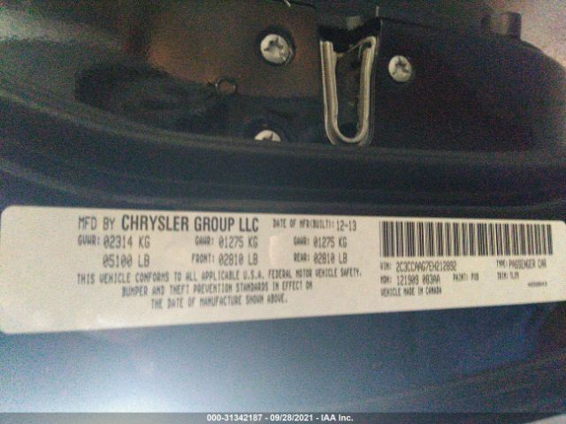 Photo 8 VIN: 2C3CCAAG7EH212892 - CHRYSLER 300 