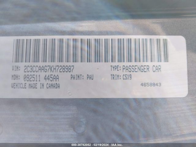 Photo 8 VIN: 2C3CCAAG7KH728987 - CHRYSLER 300 