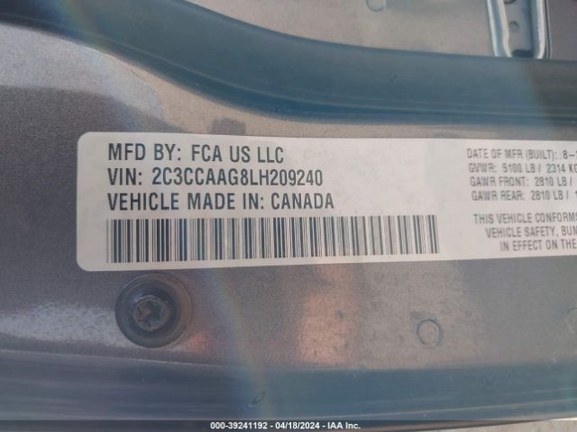 Photo 8 VIN: 2C3CCAAG8LH209240 - CHRYSLER 300 