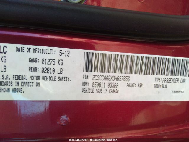 Photo 8 VIN: 2C3CCAAGXDH697656 - CHRYSLER 300 