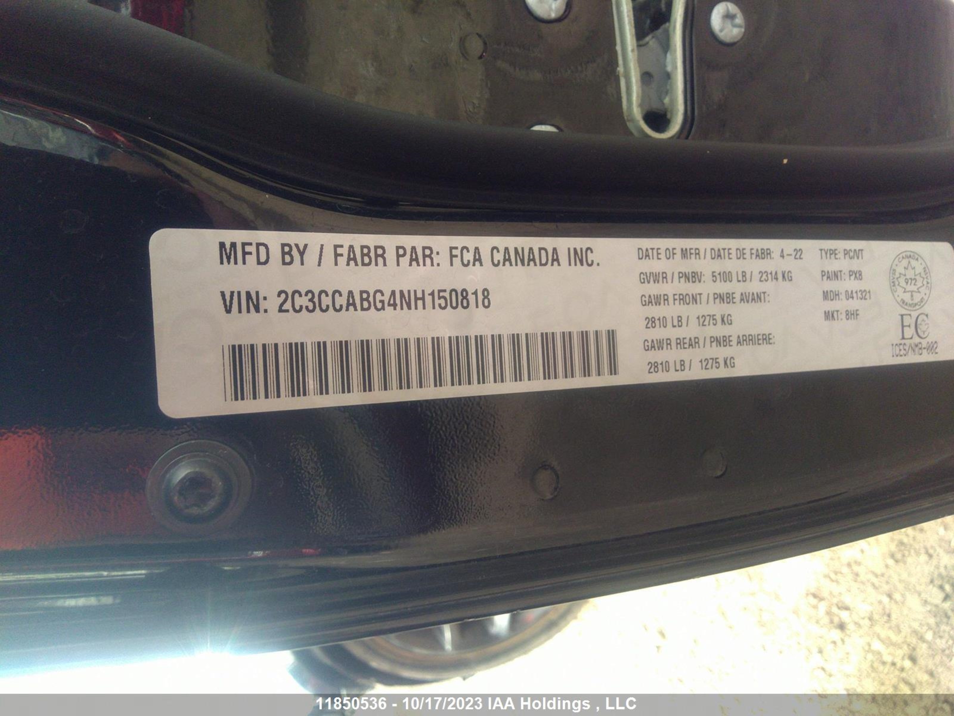 Photo 8 VIN: 2C3CCABG4NH150818 - CHRYSLER 300 