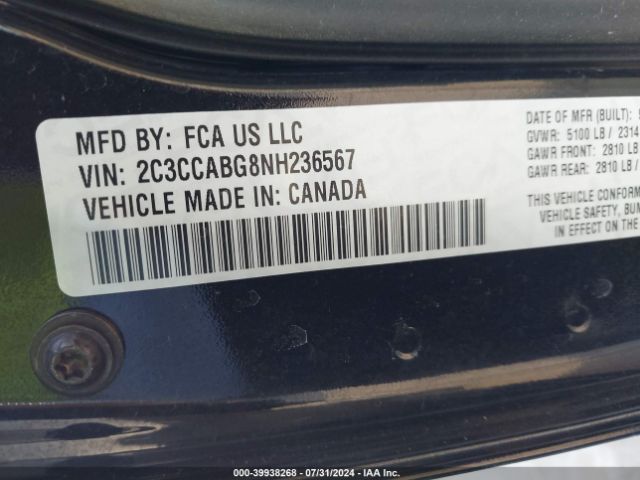 Photo 8 VIN: 2C3CCABG8NH236567 - CHRYSLER 300 