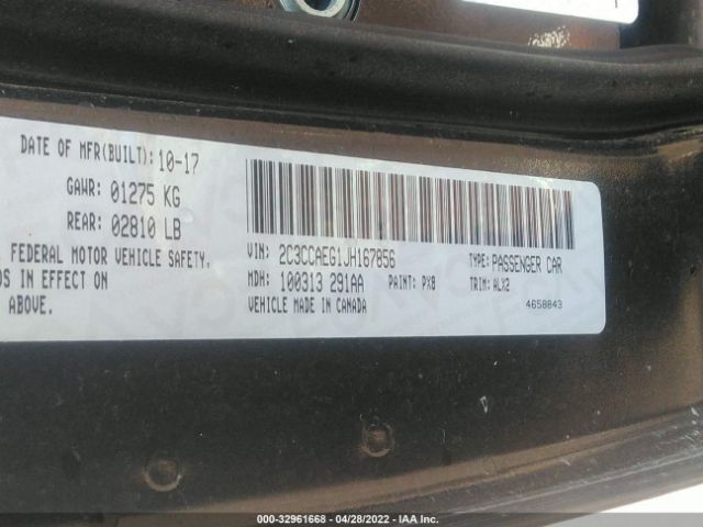 Photo 8 VIN: 2C3CCAEG1JH167856 - CHRYSLER 300 