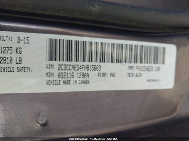 Photo 8 VIN: 2C3CCAEG4FH815603 - CHRYSLER 300 