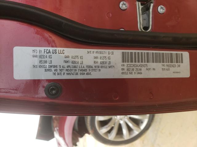 Photo 9 VIN: 2C3CCAEG4JH324375 - CHRYSLER 300 LIMITE 