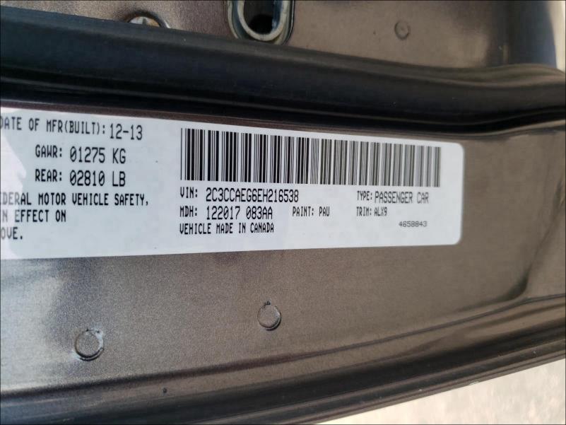 Photo 9 VIN: 2C3CCAEG6EH216538 - CHRYSLER 300C 