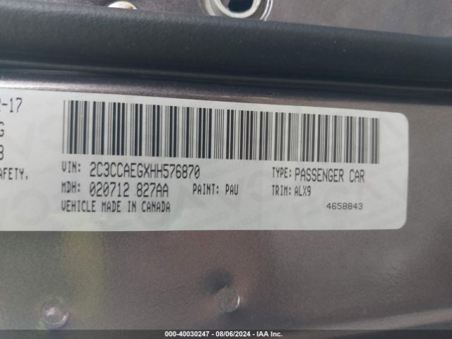 Photo 8 VIN: 2C3CCAEGXHH576870 - CHRYSLER 300 