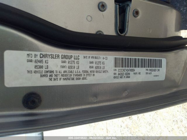 Photo 8 VIN: 2C3CCAET4DH709954 - CHRYSLER 300 