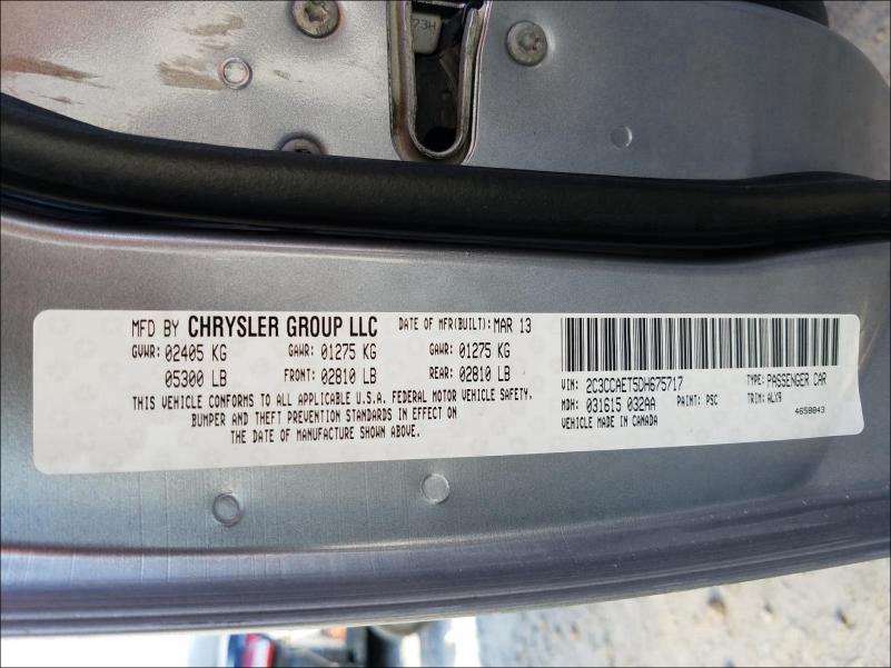 Photo 9 VIN: 2C3CCAET5DH675717 - CHRYSLER 300C 