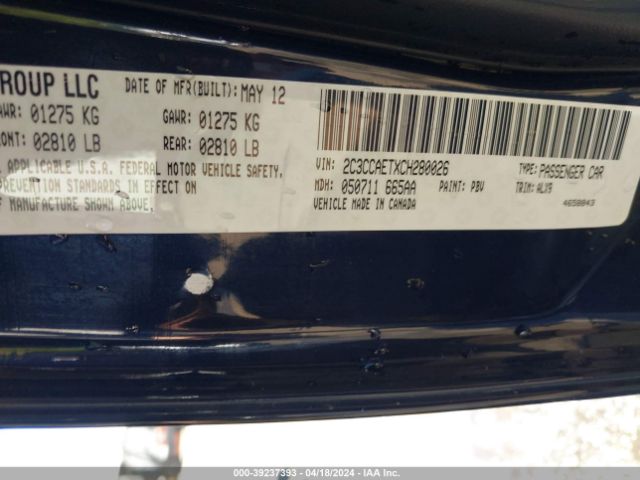 Photo 8 VIN: 2C3CCAETXCH280026 - CHRYSLER 300C 