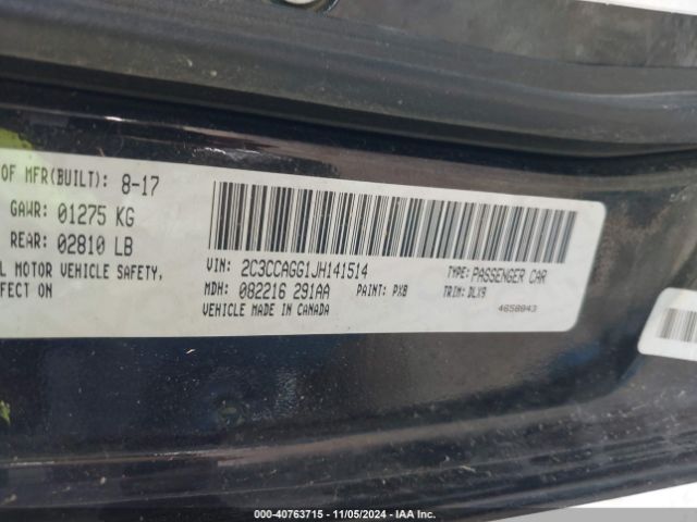 Photo 8 VIN: 2C3CCAGG1JH141514 - CHRYSLER 300 