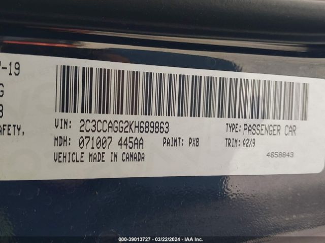 Photo 8 VIN: 2C3CCAGG2KH689863 - CHRYSLER 300 