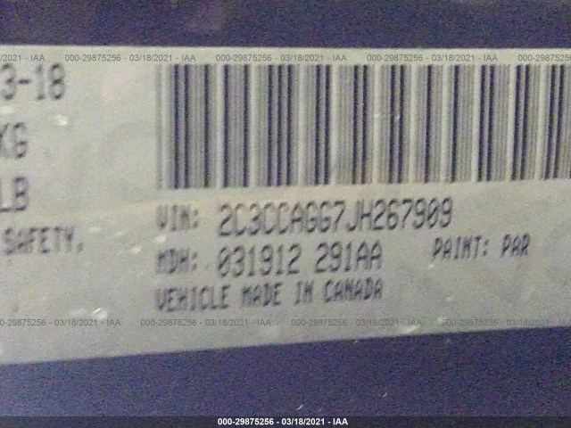 Photo 8 VIN: 2C3CCAGG7JH267909 - CHRYSLER 300 