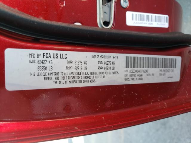 Photo 9 VIN: 2C3CCAKG4KH706248 - CHRYSLER 300 LIMITE 