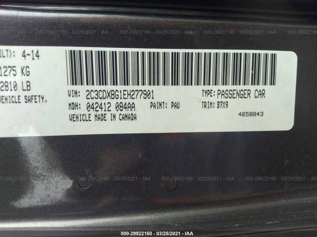 Photo 8 VIN: 2C3CDXBG1EH277901 - DODGE CHARGER 