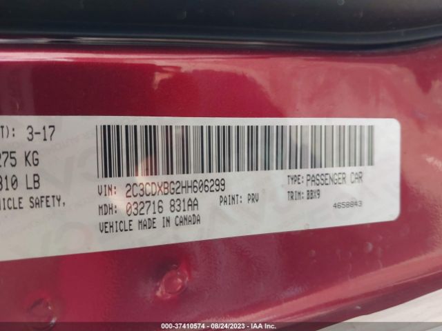 Photo 8 VIN: 2C3CDXBG2HH606299 - DODGE CHARGER 