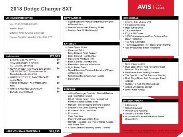 Photo 9 VIN: 2C3CDXBG2JH236901 - DODGE CHARGER SX 