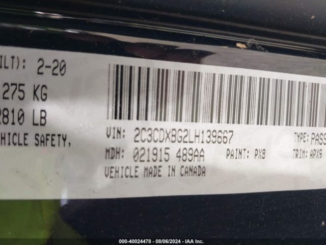 Photo 8 VIN: 2C3CDXBG2LH139667 - DODGE CHARGER 