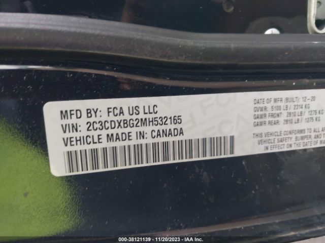 Photo 8 VIN: 2C3CDXBG2MH532165 - DODGE CHARGER 