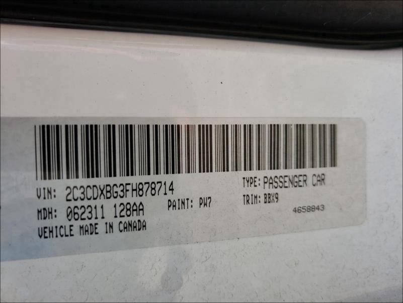 Photo 9 VIN: 2C3CDXBG3FH878714 - DODGE CHARGER SE 