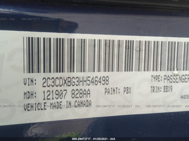 Photo 8 VIN: 2C3CDXBG3HH546498 - DODGE CHARGER 