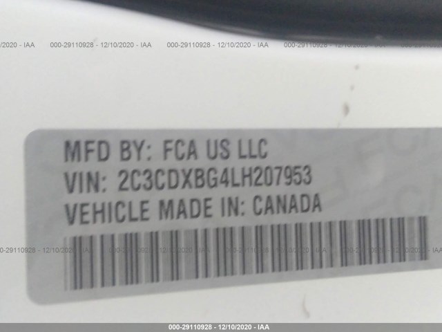 Photo 8 VIN: 2C3CDXBG4LH207953 - DODGE CHARGER 